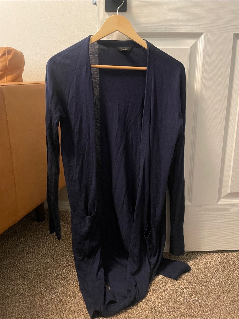 Halogen navy long cardigan